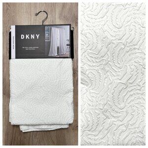 DKNY 50 x 108 Cloud White Textured Room Darkening Window Curtains Drapes